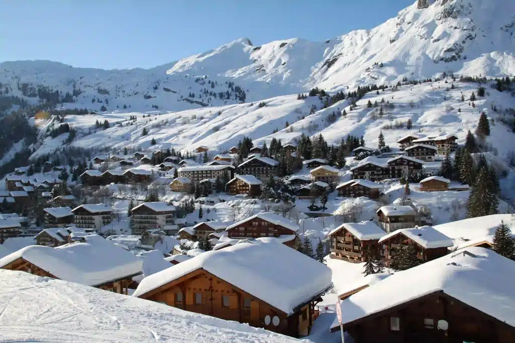 Village le Grand Bornand en Haute-Savoie.