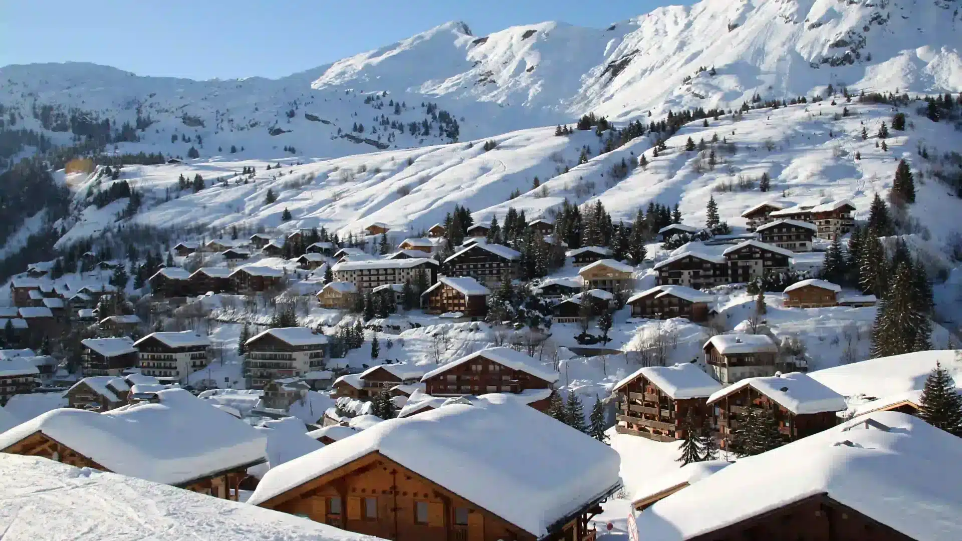 Village le Grand Bornand en Haute-Savoie.